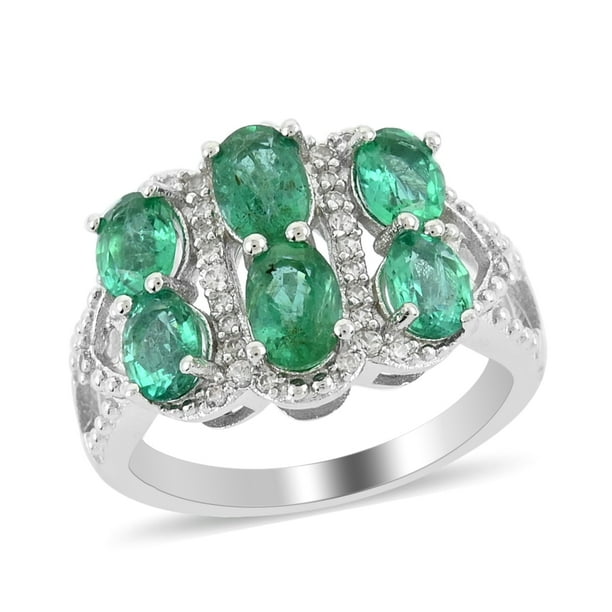 Cluster Ring 925 Sterling Silver Round White Zircon Jewelry for Women Size 8 Ct 0.5 Cluster Ring 925 Sterling Silver Round White Zircon Jewelry for Women Size 8 Ct 0.5